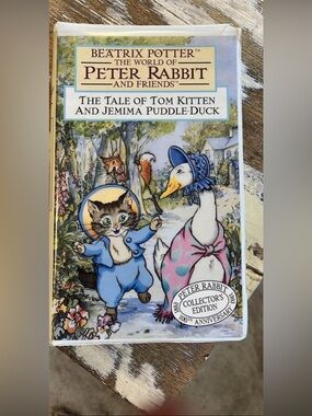 Vintage Beatrix Potter Peter Rabbit VHS Cassette Tape Movie Tom Kitten